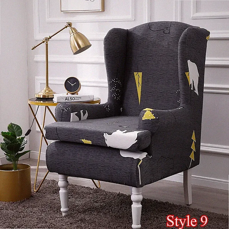 Stretch Recliner Wingback Chair Covers Wing Back Couch Seat Armchair Slipcover