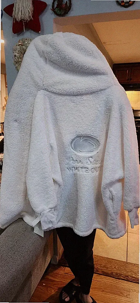 The Best Lounger In The World White Penn State Oversized Lounger by Jill Martin